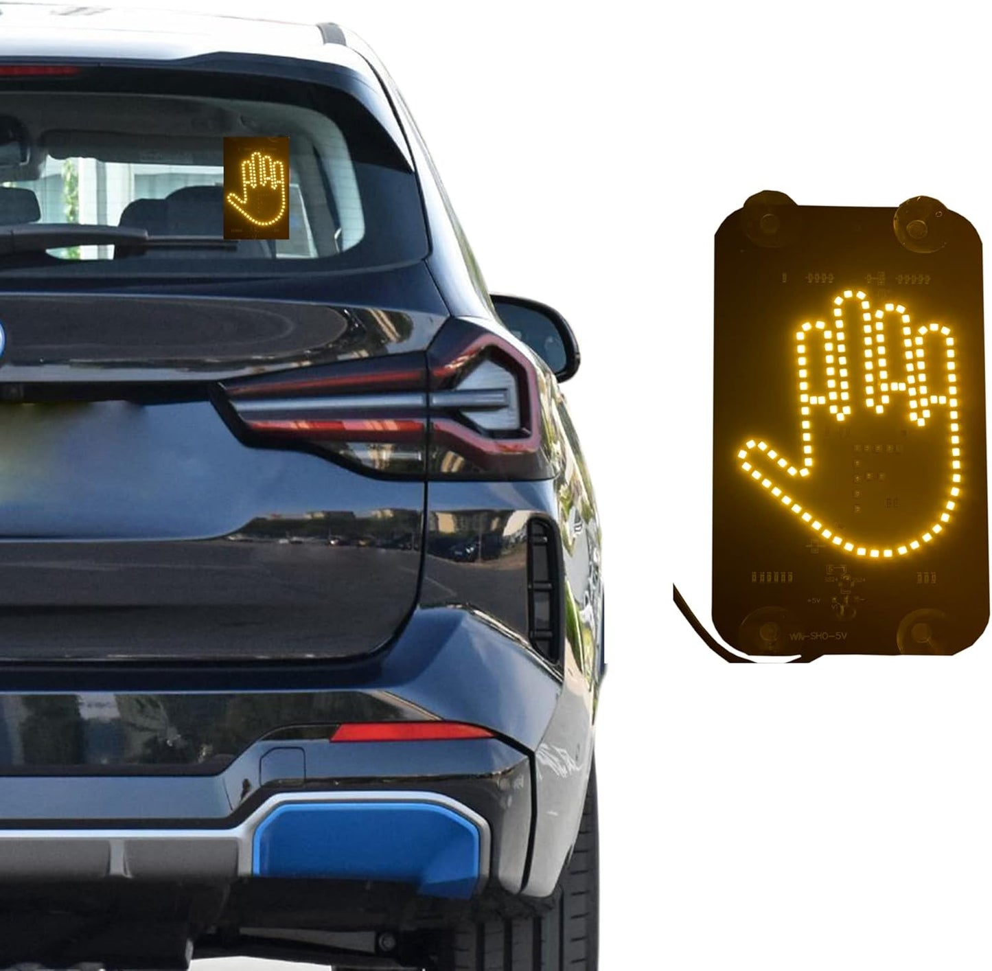 LED Middle Finger Sign for Car, Truck, Thank You Lights, Thumb up down Light, Cool Car Interior Light to Express Yourself, Cool Funny Car Accessories Gadgets