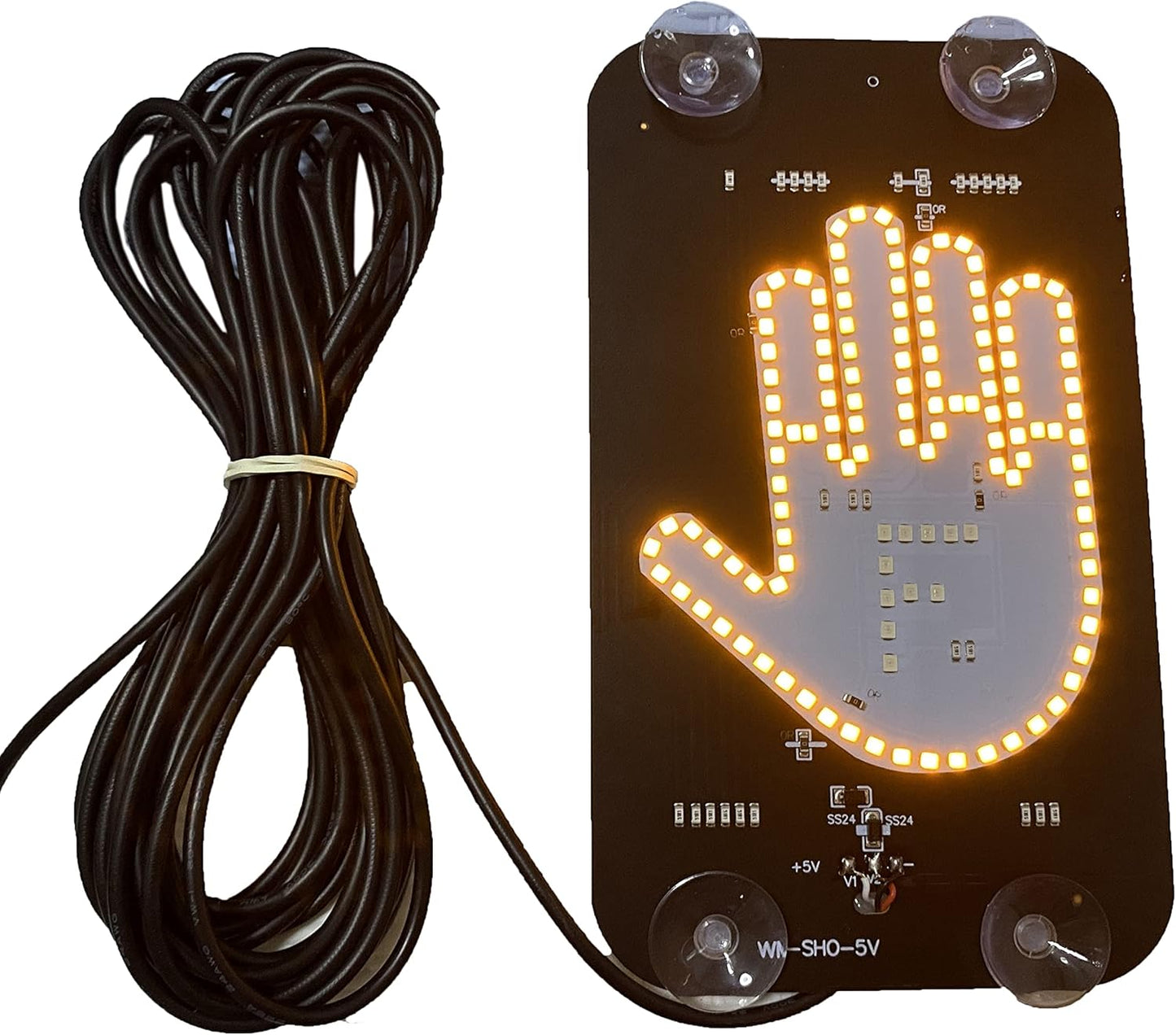 LED Middle Finger Sign for Car, Truck, Thank You Lights, Thumb up down Light, Cool Car Interior Light to Express Yourself, Cool Funny Car Accessories Gadgets