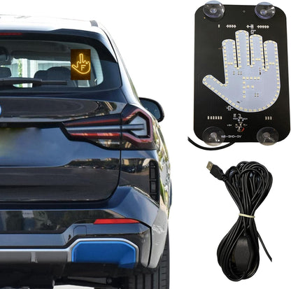 LED Middle Finger Sign for Car, Truck, Thank You Lights, Thumb up down Light, Cool Car Interior Light to Express Yourself, Cool Funny Car Accessories Gadgets